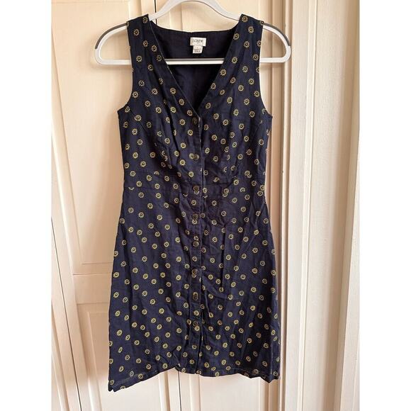 J.Crew V-neck Button-front Dress Size 4 - Picture 2 of 6